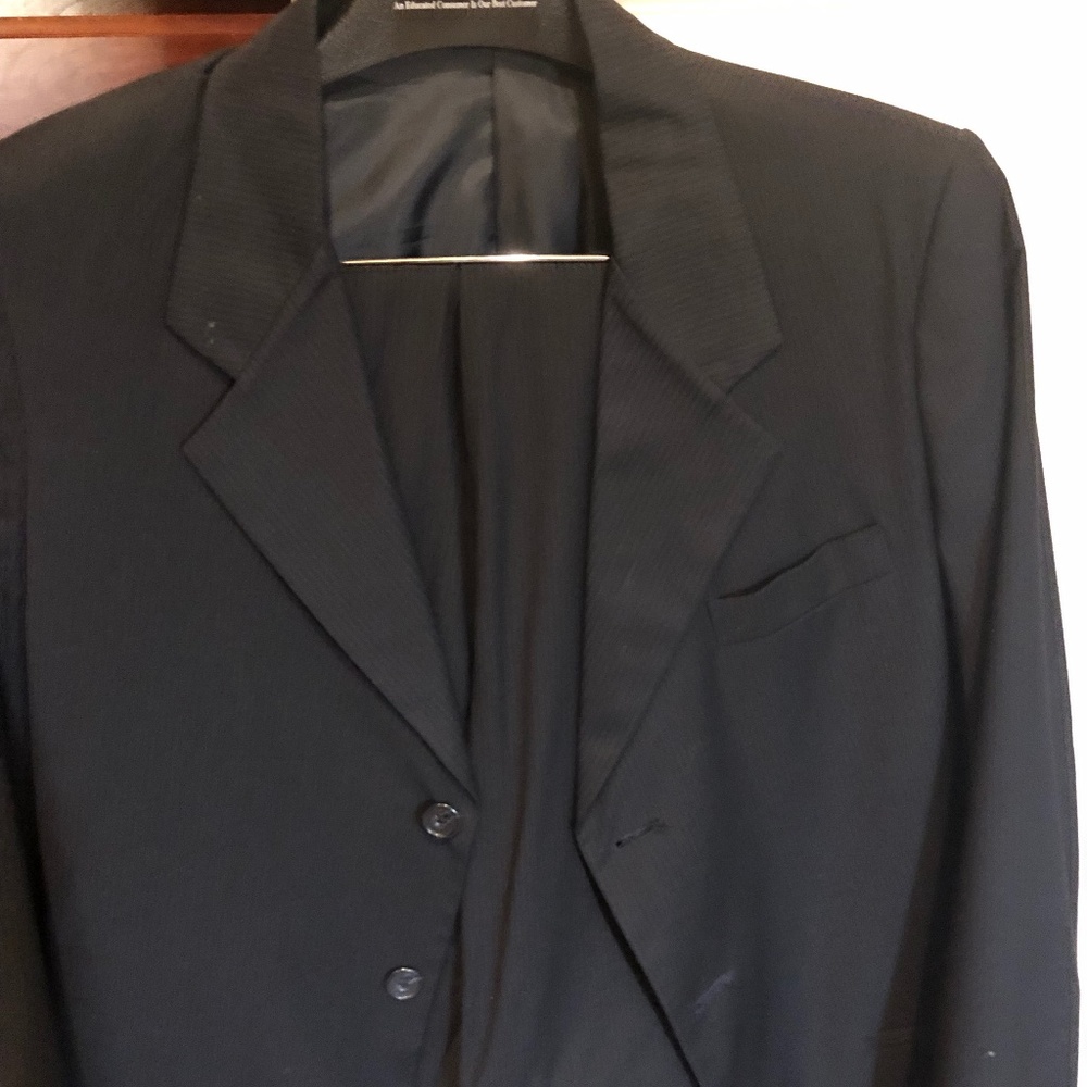 Van Heusen dark blue pinstripe suit
